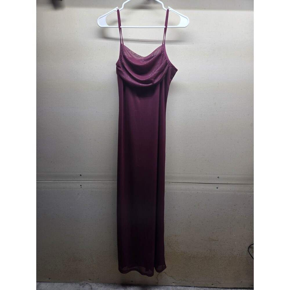 Y2K Candy Rocket Purple/Burgundy High Low Maxi Dress Medium Grunge